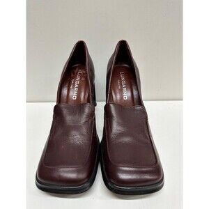Lungarno  women EUR 37/7-7.5 M  burgundy leather high heels loafers  pumps shoes